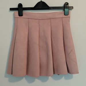 Blush Mini Pleated Skirt